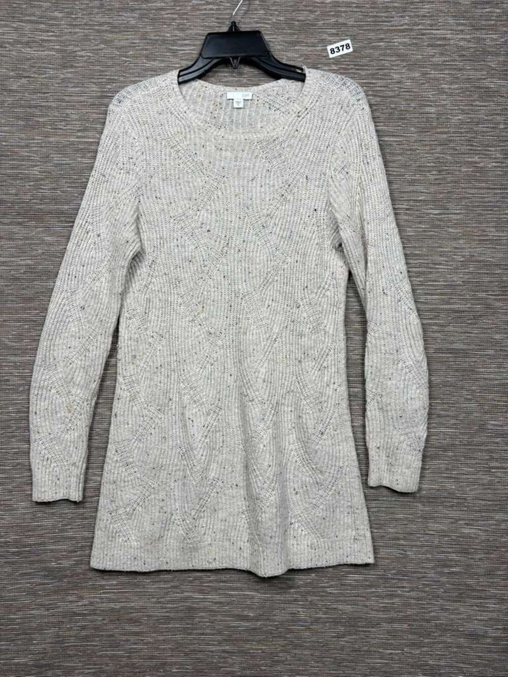 J Jill Knit Sweater Dress Womens Size XS Gray Boat Neck Long Sleeve Grandma